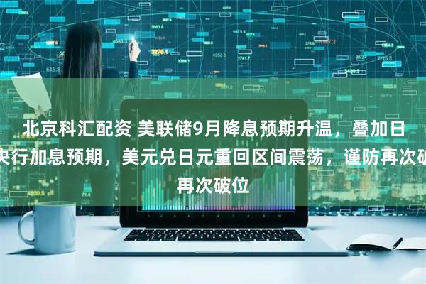 北京科汇配资 美联储9月降息预期升温，叠加日本央行加息预期，美元兑日元重回区间震荡，谨防再次破位
