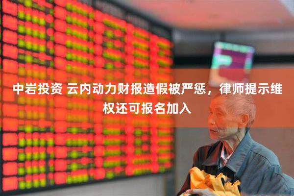 中岩投资 云内动力财报造假被严惩，律师提示维权还可报名加入