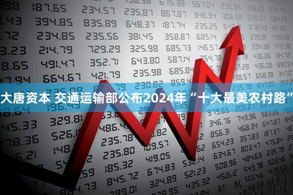 大唐资本 交通运输部公布2024年“十大最美农村路”