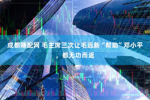 成都赚配网 毛主席三次让毛远新“帮助”邓小平，都无功而返